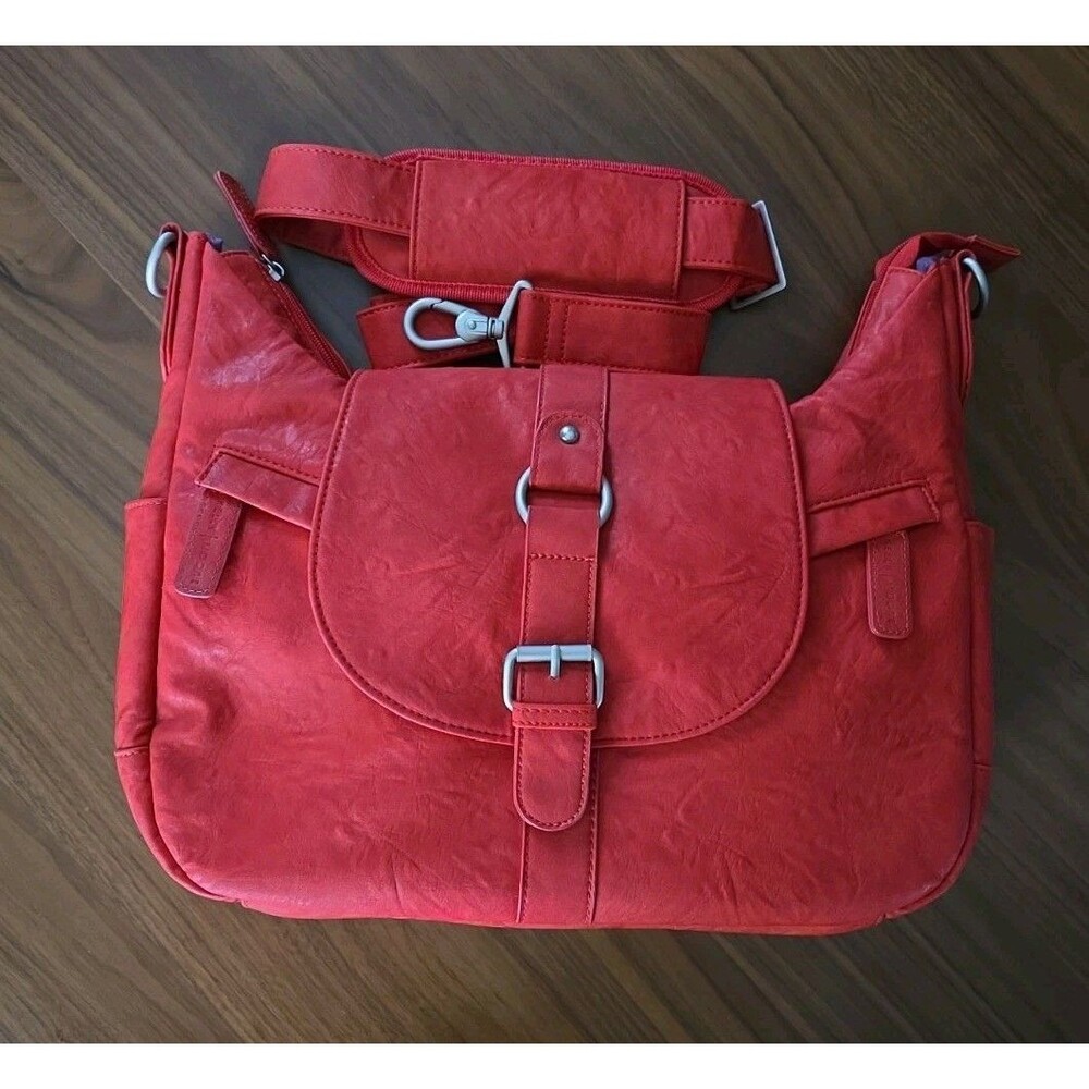 KELLY MOORE Camera Crossbody Hobo Photography Bag Red